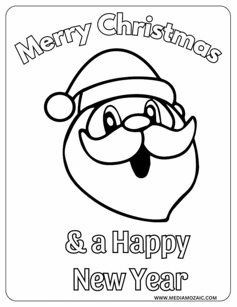 printable coloring pages of santa claus