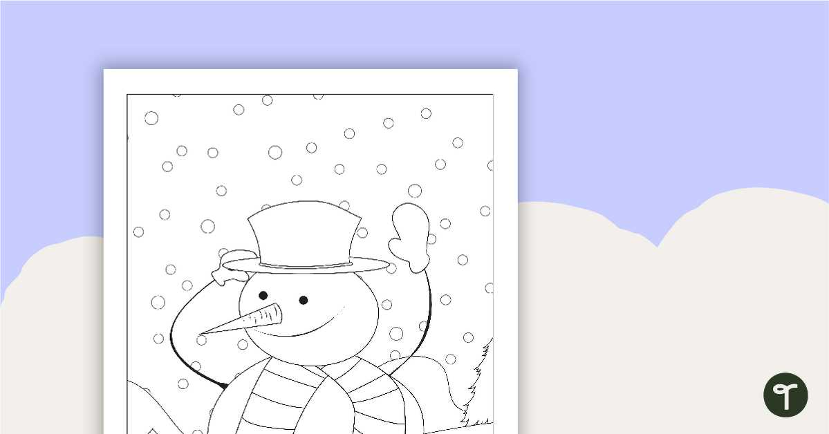 printable coloring pages snowman