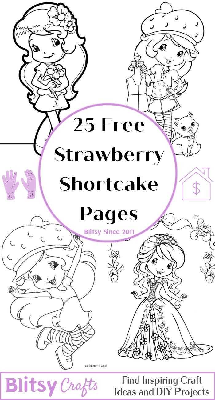 printable coloring pages strawberry shortcake