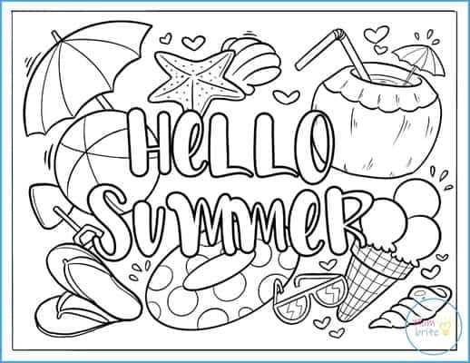 printable coloring pages summer