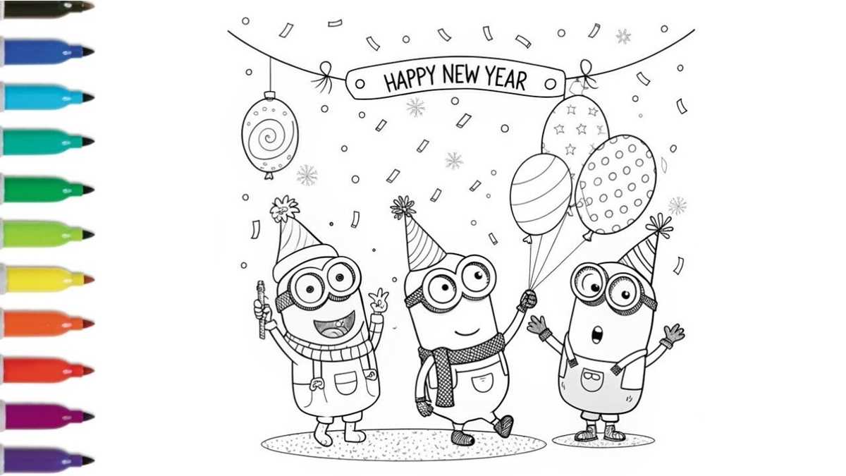 printable colouring pages minions