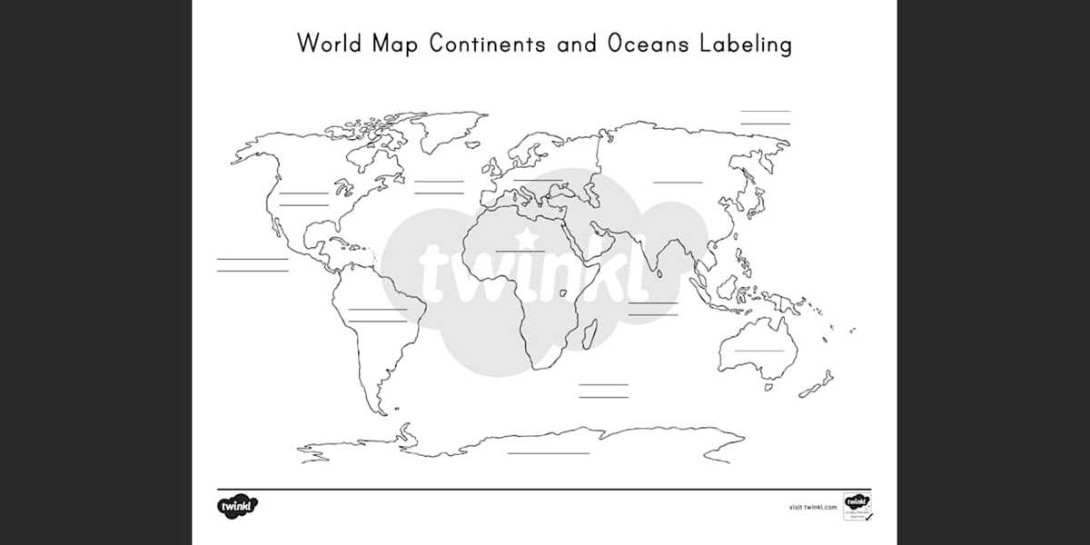 printable continent and ocean map