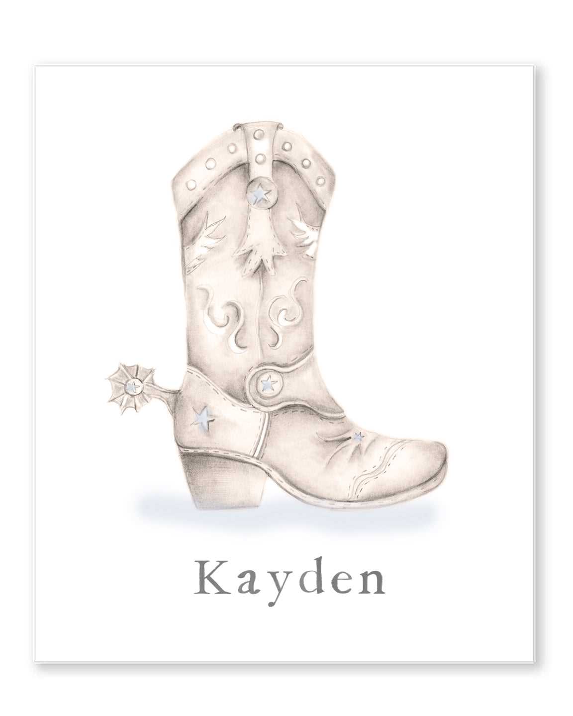 printable cowboy boot pattern