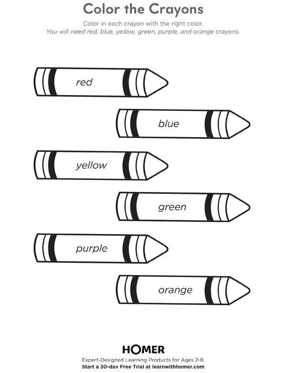 printable crayola crayon coloring pages