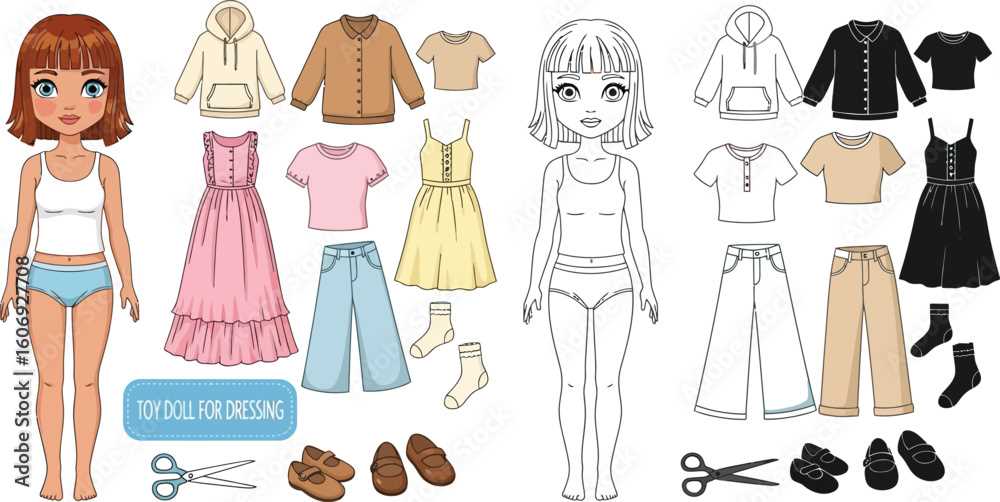 printable cut out paper doll template
