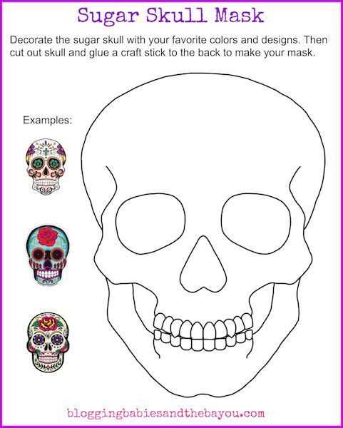 printable day of the dead mask template