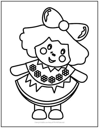 printable doll coloring pages