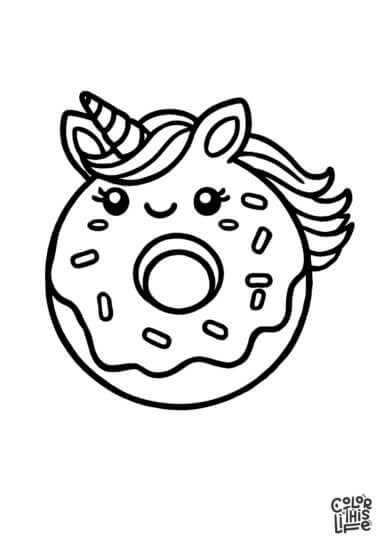 printable donut coloring pages