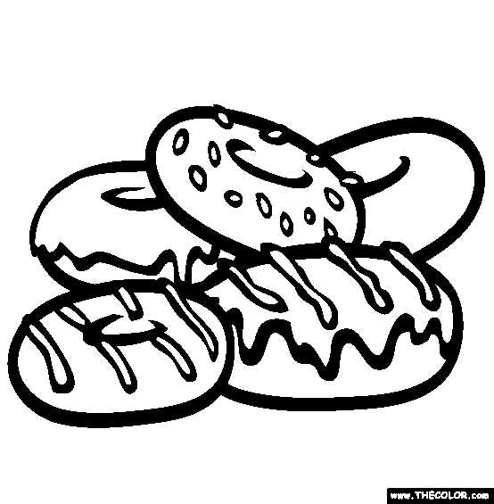 printable donut coloring pages
