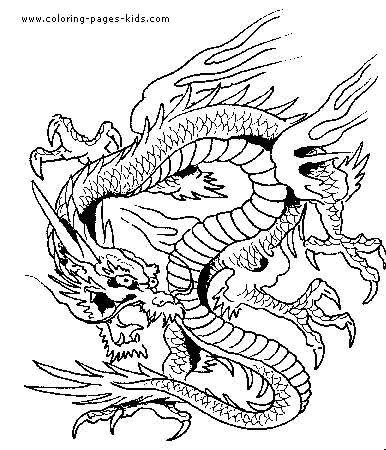 printable dragon coloring