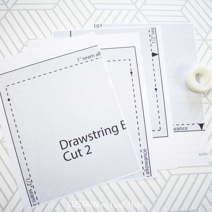 printable drawstring bags