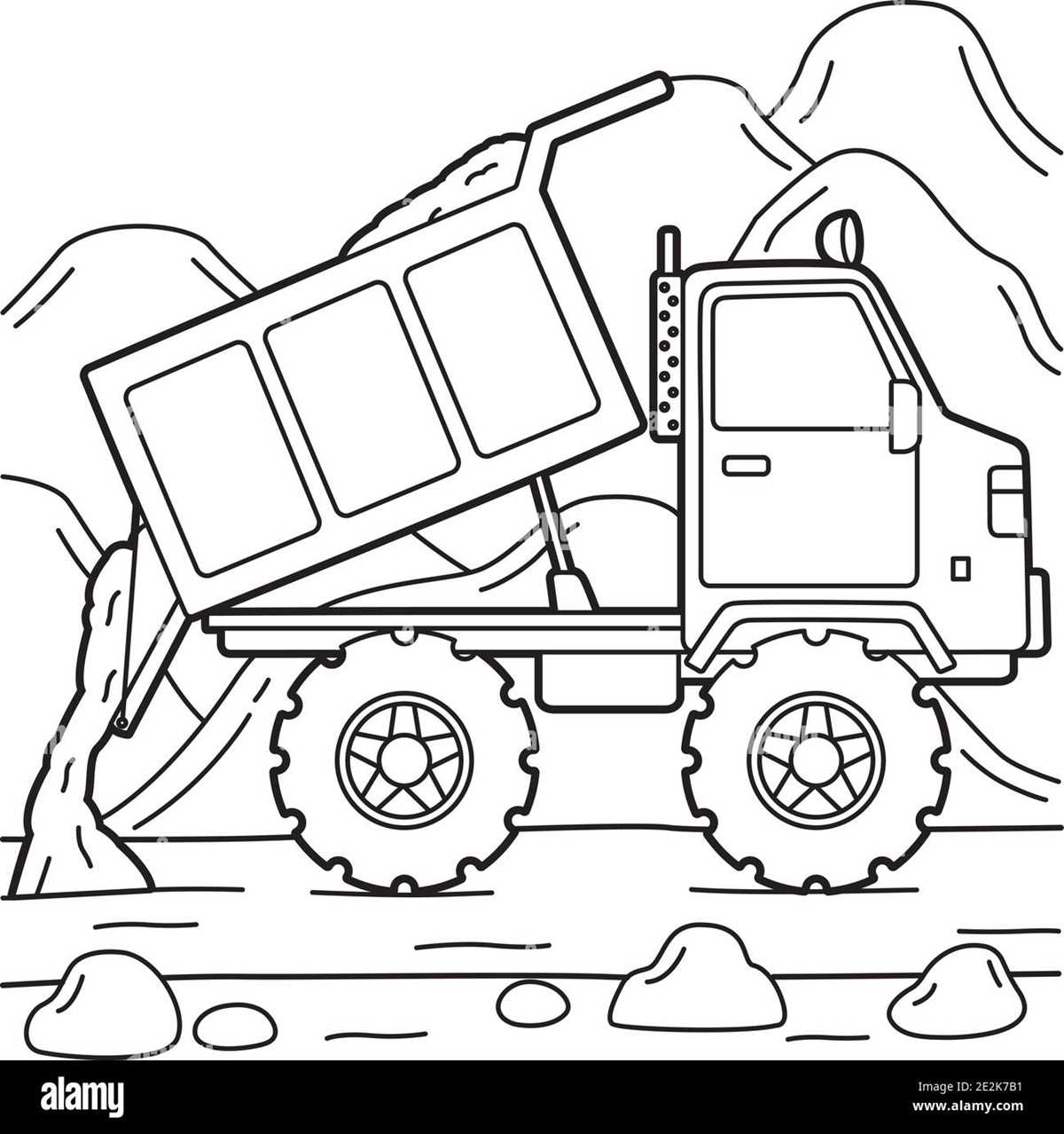 printable dump truck coloring pages