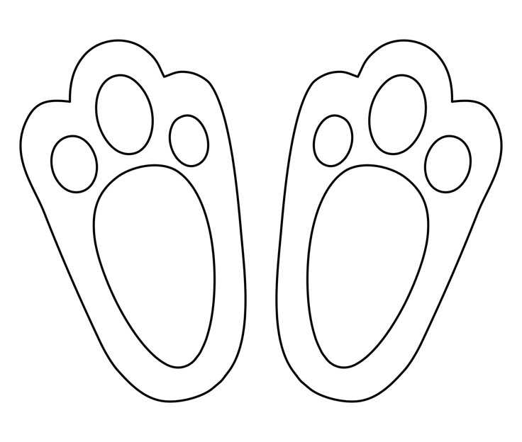 printable easter bunny footprints