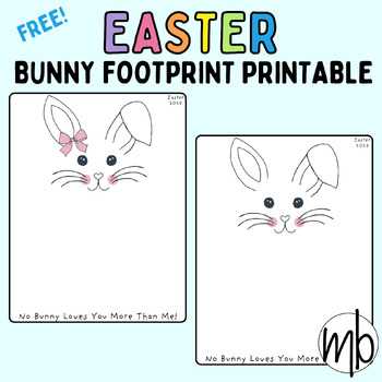 printable easter bunny footprints