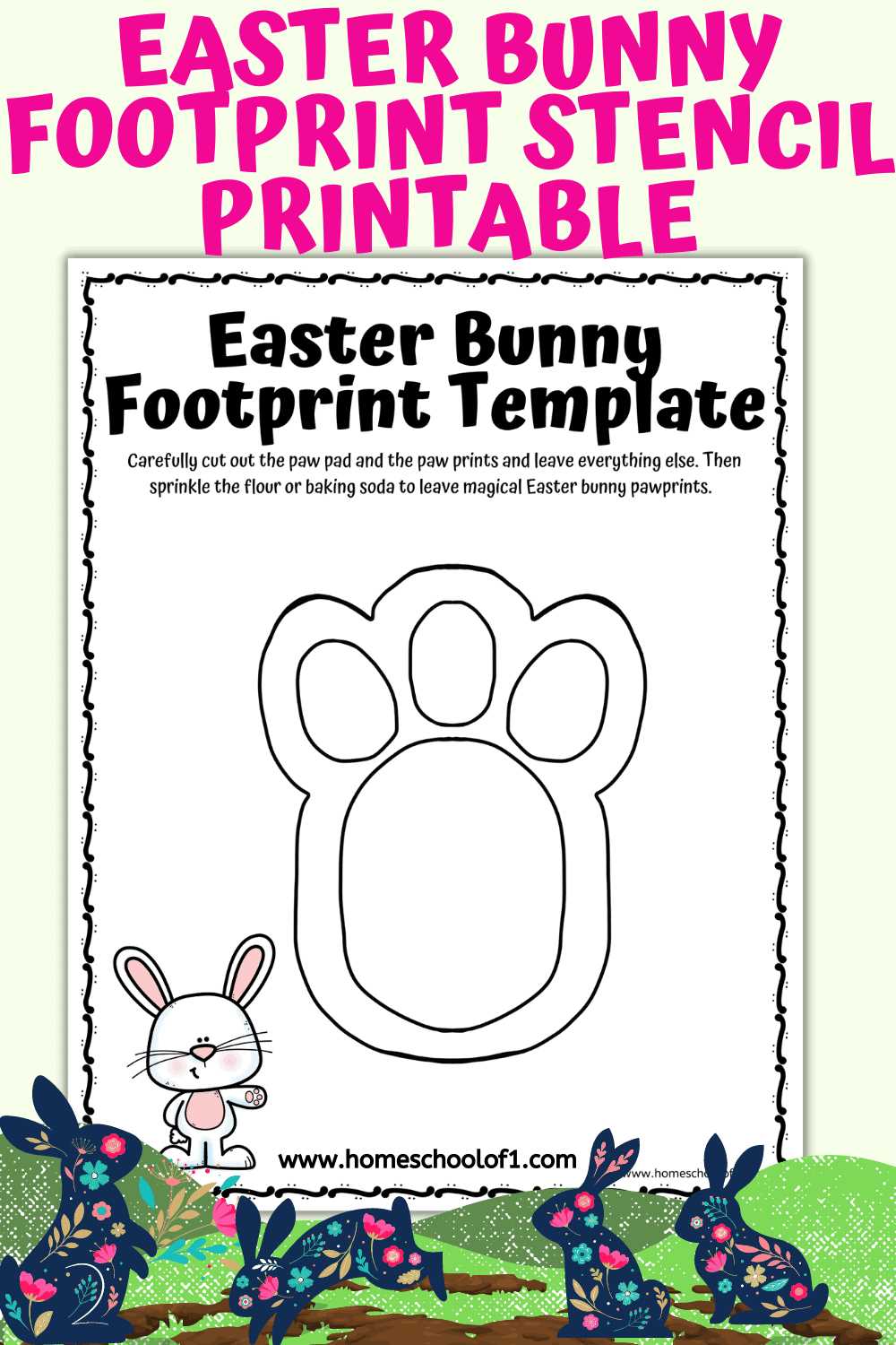 printable easter bunny footprints