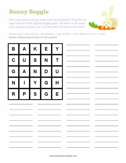 printable easter games