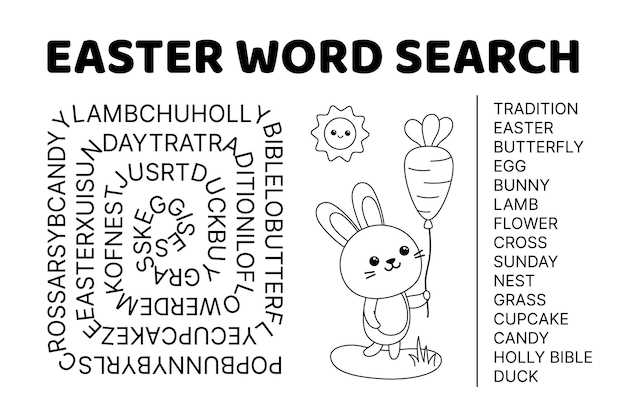 printable easter word search