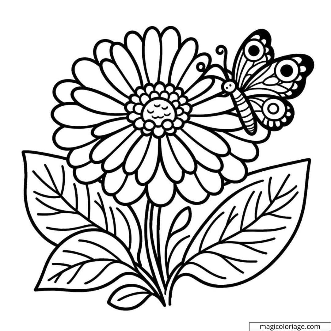 printable easy flower coloring pages