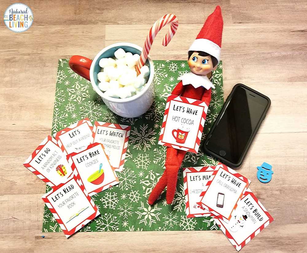 printable elf on the shelf ideas