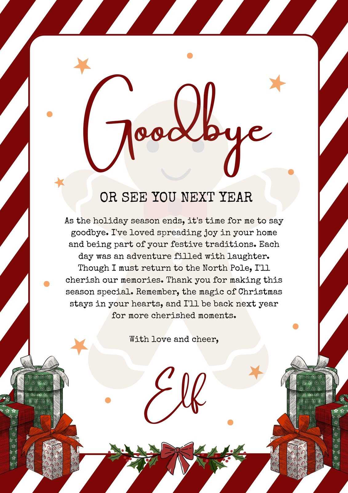 printable elf on the shelf note