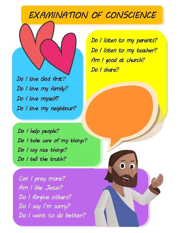 printable examination of conscience worksheet