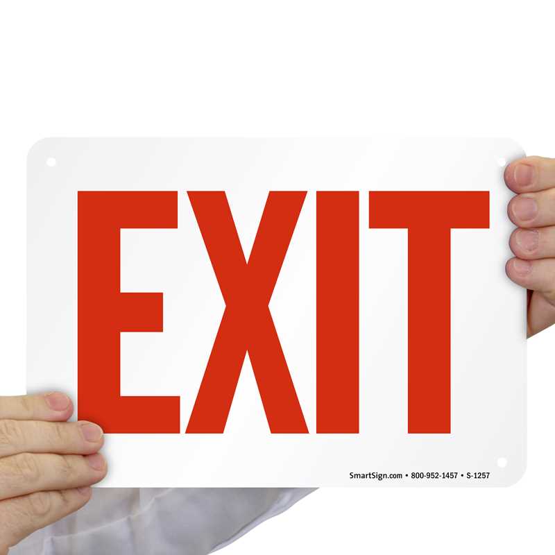 printable exit signs free