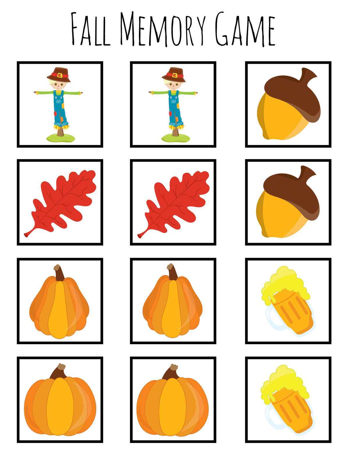 printable fall games