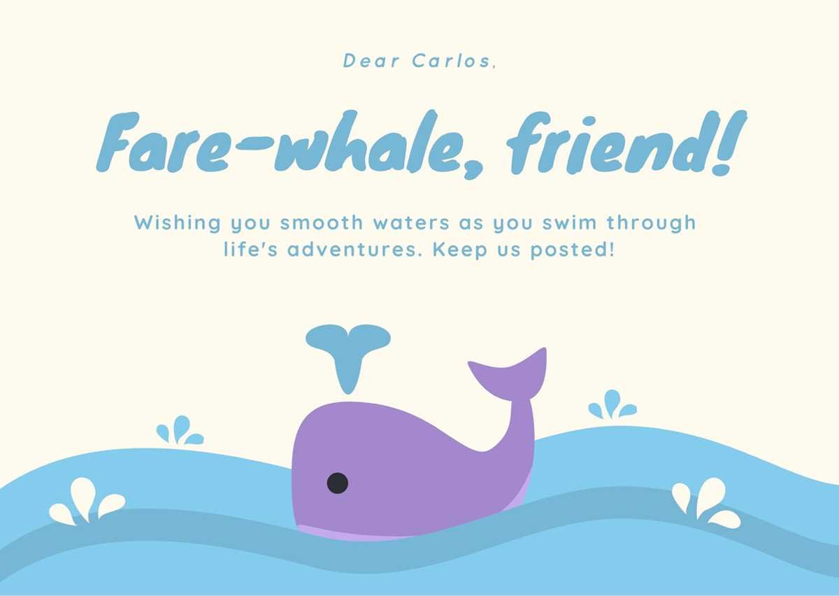 printable farewell card