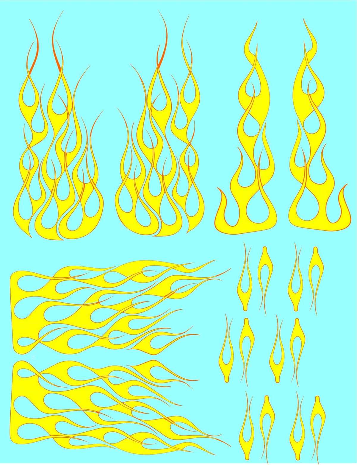 printable flame decals