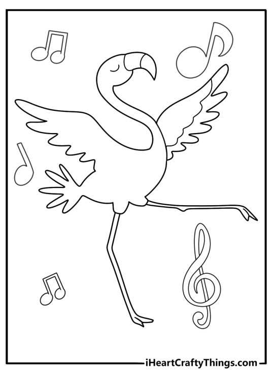 printable flamingo coloring pages