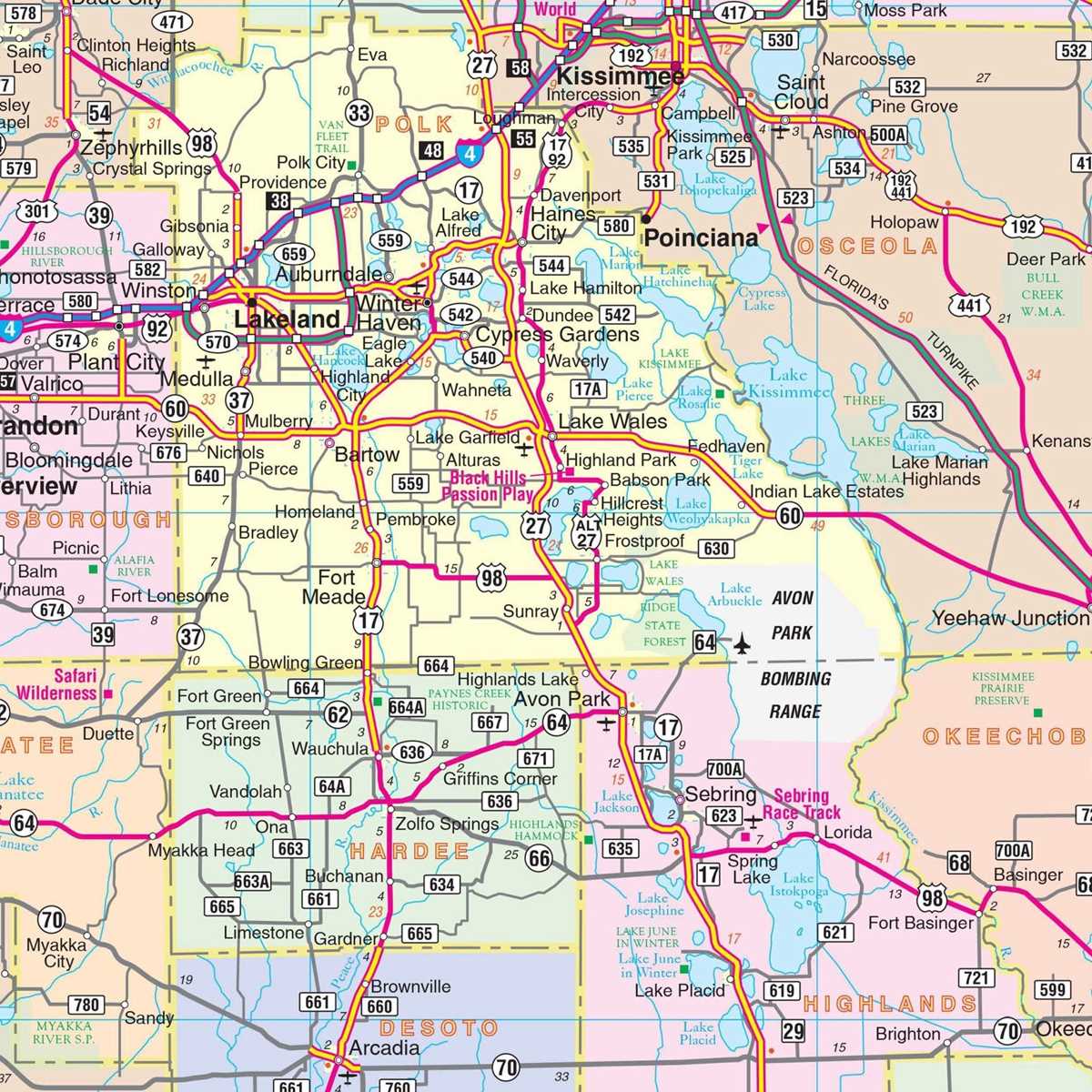 printable florida map with cities