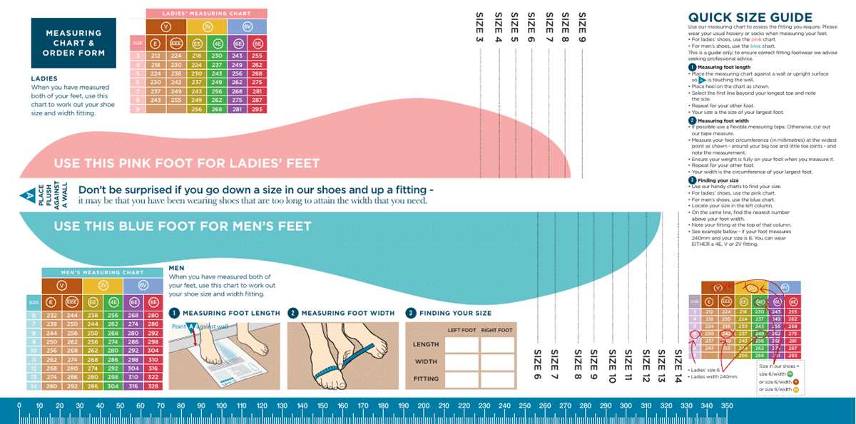printable foot sizer