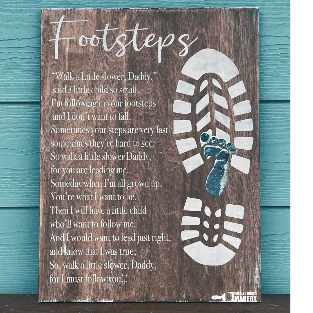 printable footsteps poem