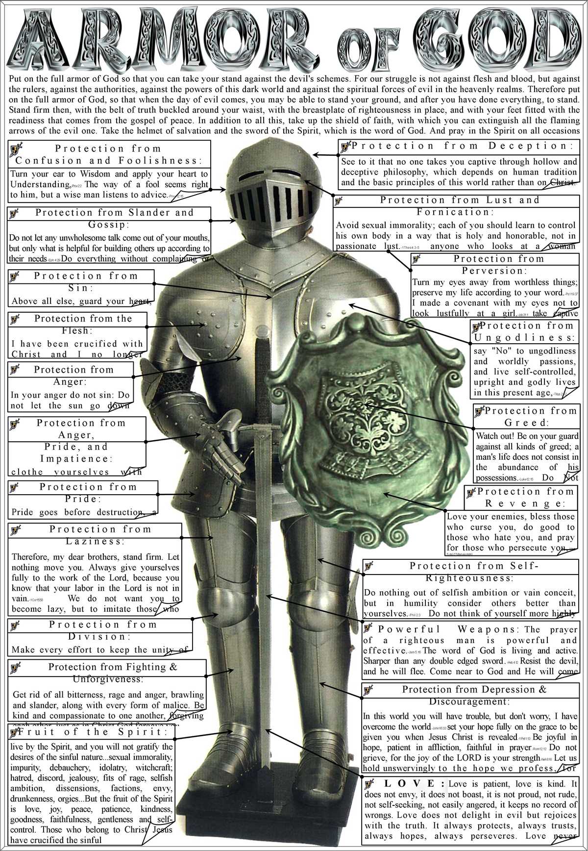 printable full armor of god