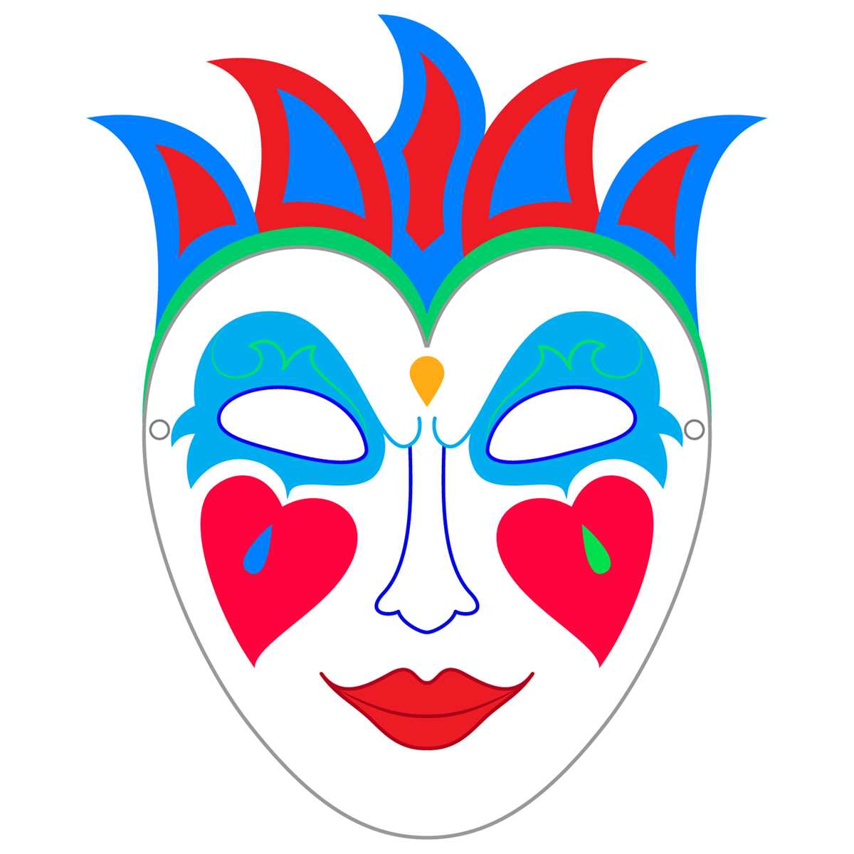 printable full face mask template