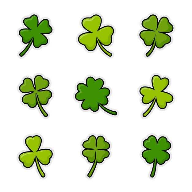 printable full page four leaf clover