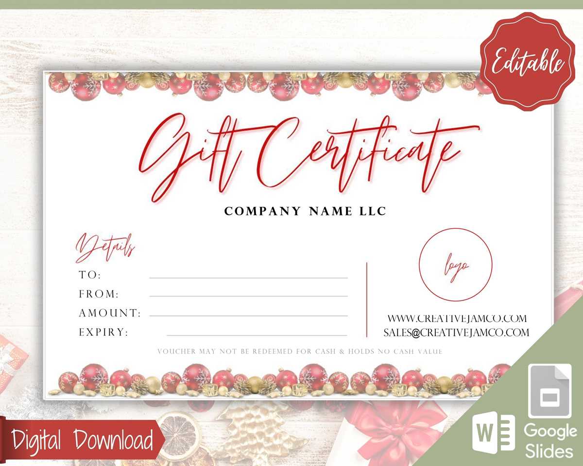 printable gift certificates for christmas