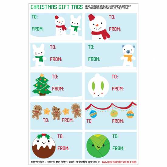 printable gift tags christmas