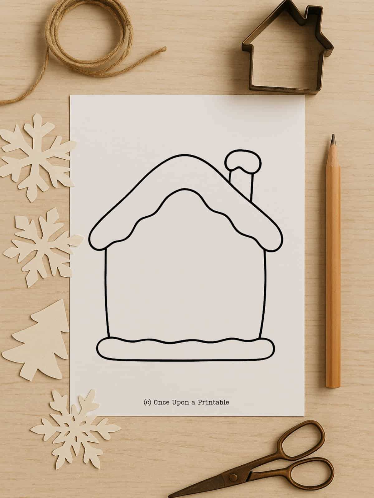 printable gingerbread house