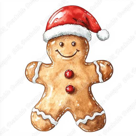 printable gingerbread man clipart
