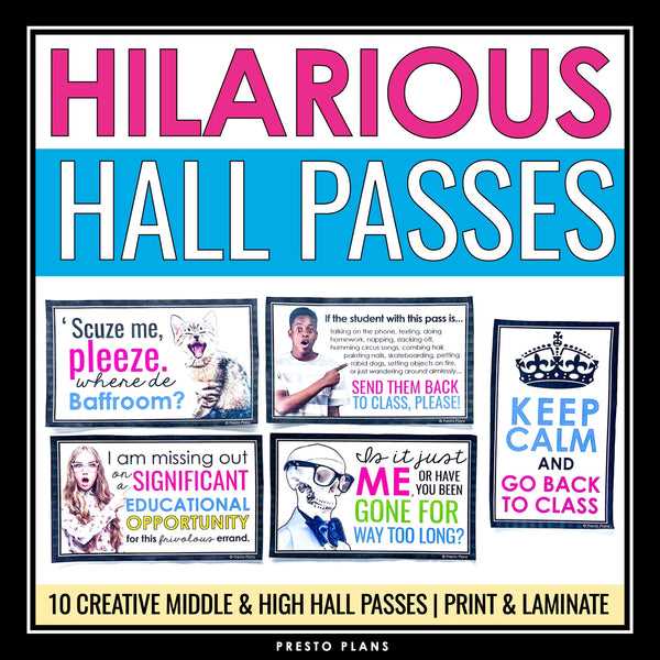 printable hall passes