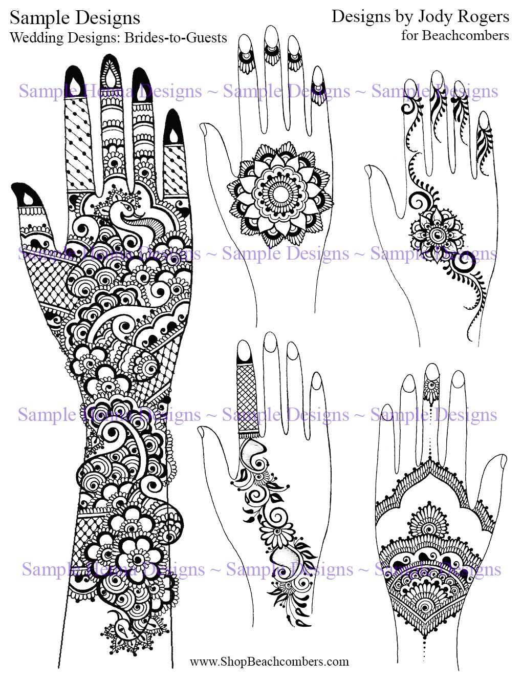 printable hand template for henna