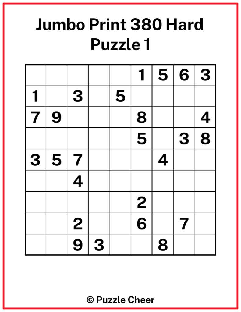 printable hard sudoku