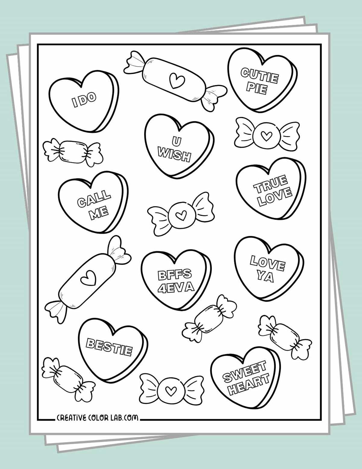 printable hearts free