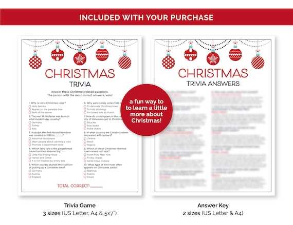 printable holiday trivia questions and answers