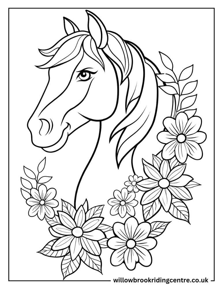 printable horse coloring book