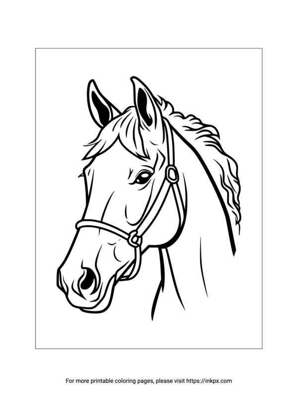 printable horse head template