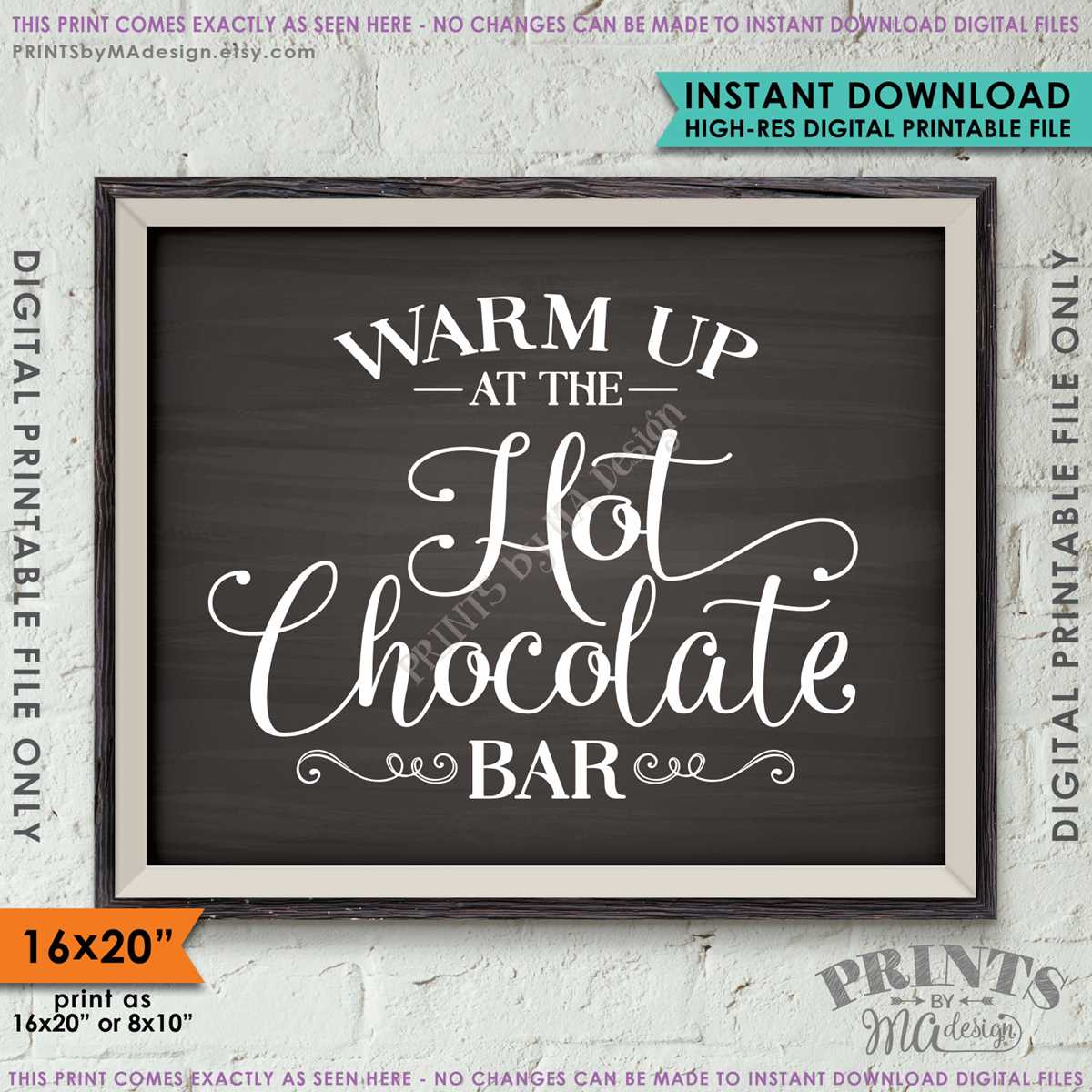 printable hot cocoa sign