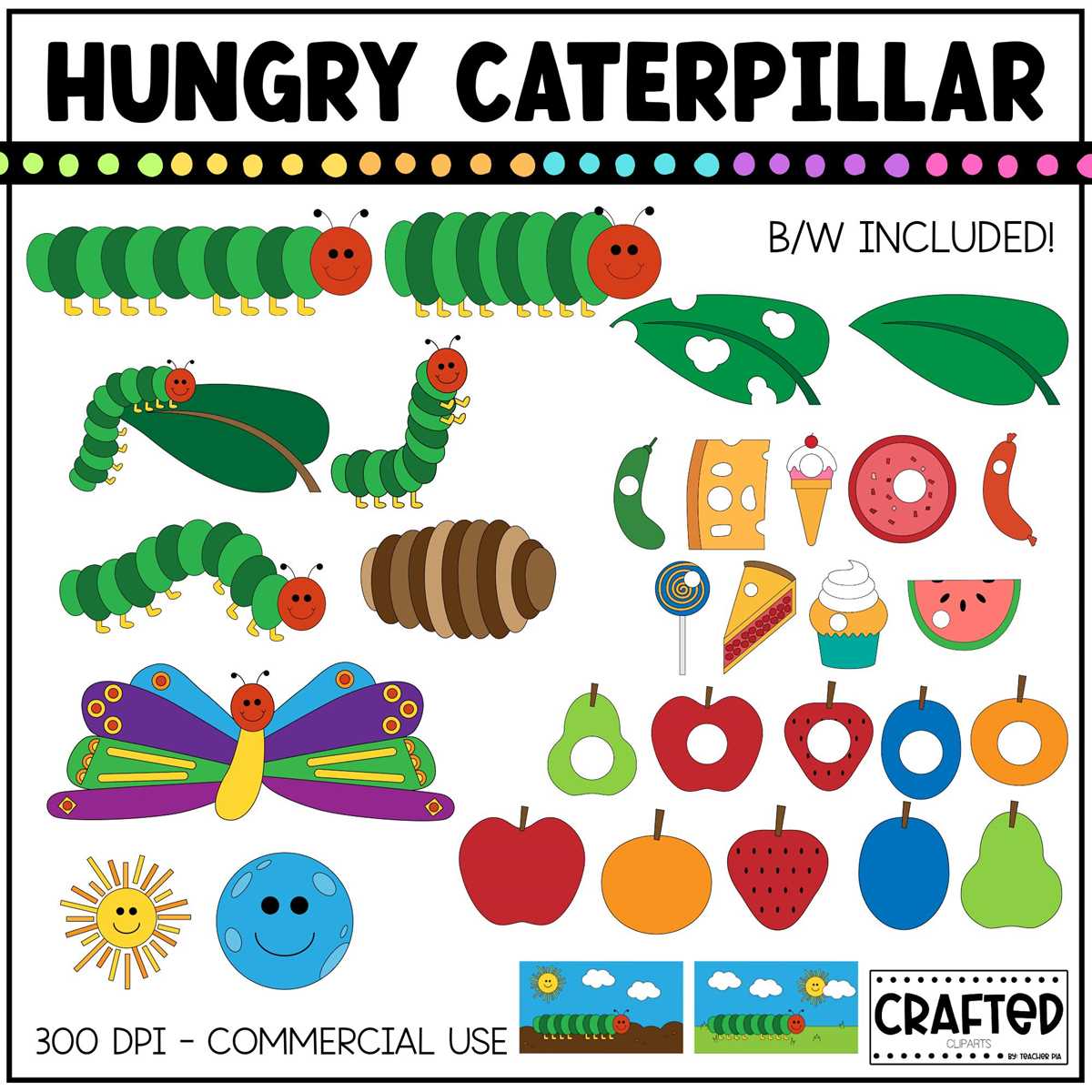 printable hungry caterpillar fruit