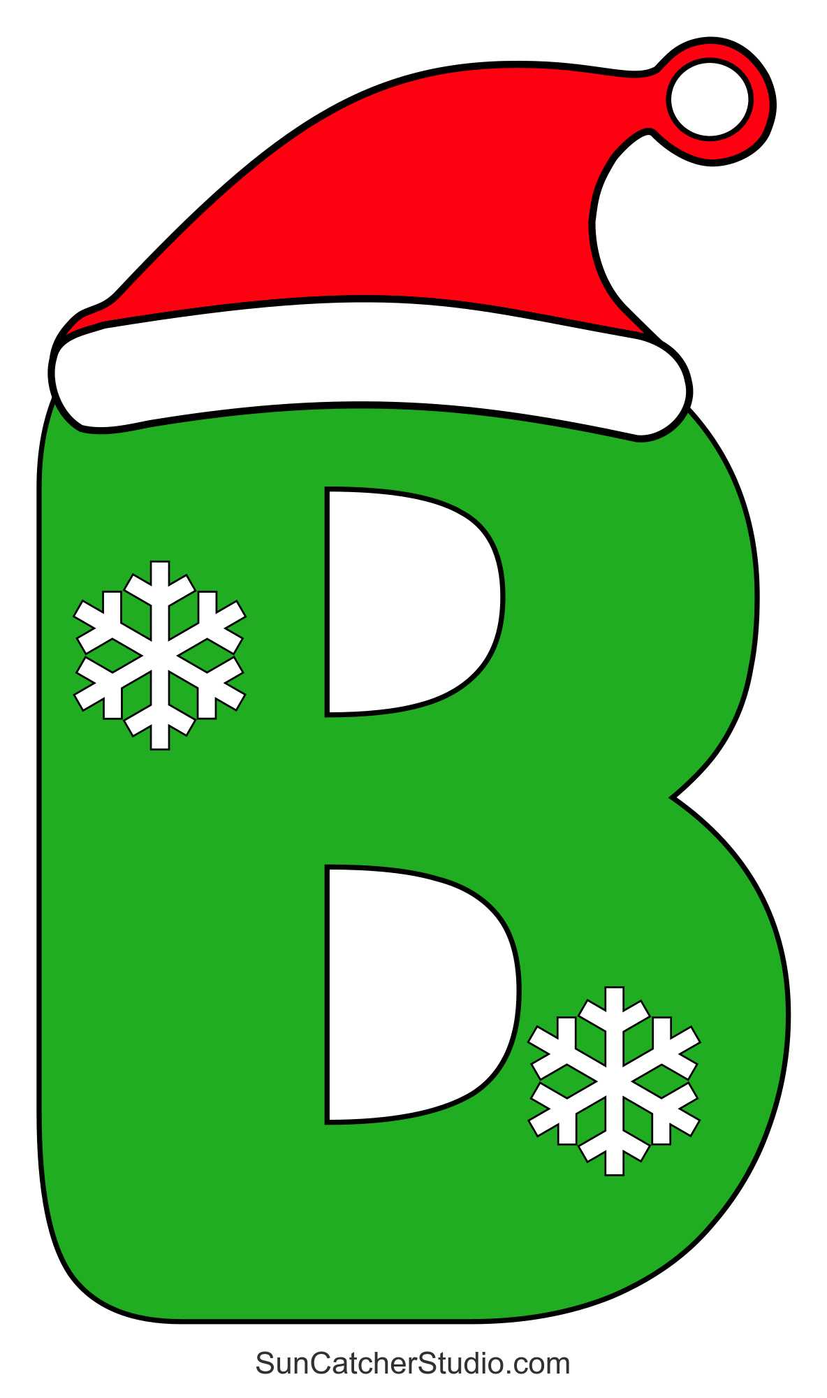 printable individual christmas alphabet letters